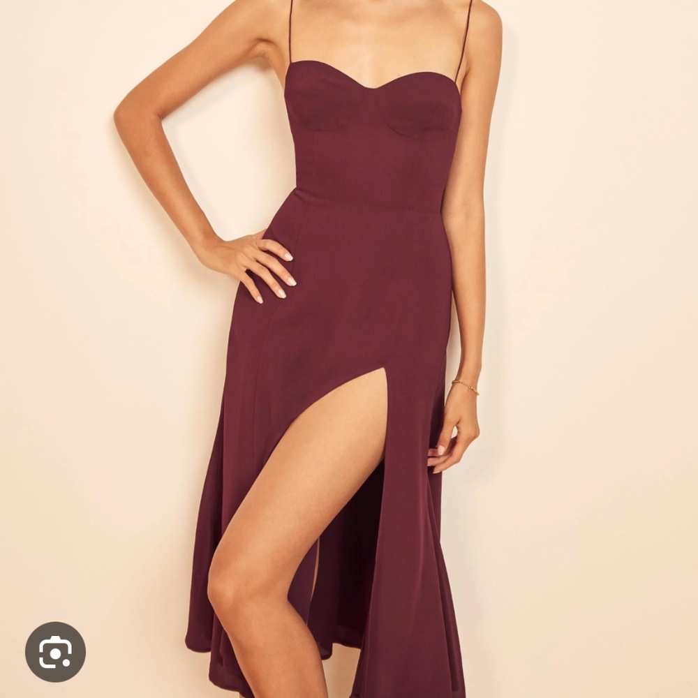 Reformation Juliette Dress in Plum
